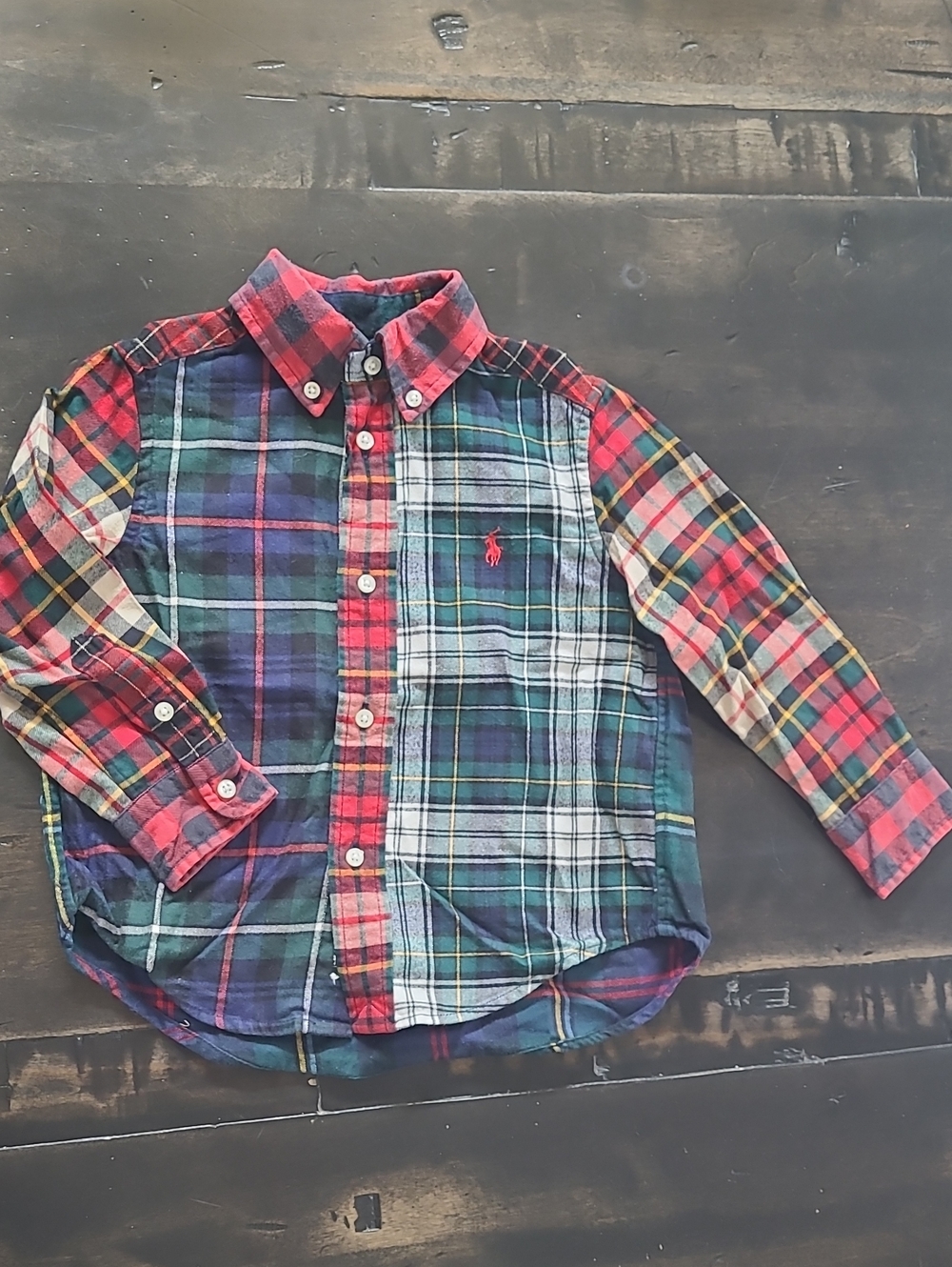 2T Ralph Lauren Boys' Multi-Color Plaid Button-Down Shirt